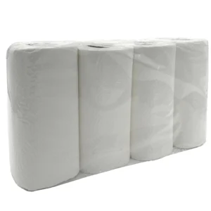 Køkkenrulle 2-lag 14,4 m Hvid 4 rl H22 cm Nyfiber 1 pk. 4 rl.